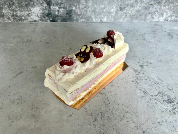 Framboos witte chocolade snitt